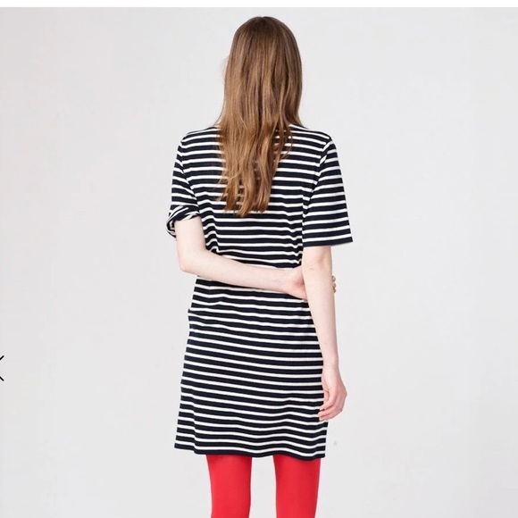 Kule The Tee Dress - Navy and Cream size XS - Picture 3 of 8